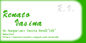 renato vasina business card